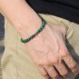 Malachite Round 8mm Smooth beads adjustable stacking bracelet | STK-4528