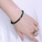 Malachite Round 8mm Smooth beads adjustable stacking bracelet | STK-4528