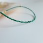 Malachite Round 2mm Smooth beads adjustable stacking bracelet | STK-4535