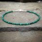 Malachite Round 3mm Smooth beads adjustable stacking bracelet | STK-4537