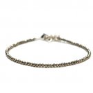 Pyrite Round 2.5mm Faceted beads adjustable stacking bracelet | STK-5160