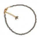 Pyrite Round 2.5mm Faceted beads adjustable stacking bracelet | STK-5161
