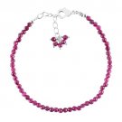 Ruby Round 2-2.5mm Faceted beads adjustable stacking bracelet | STK-5360