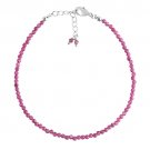 Ruby Round 2-2.5mm Faceted beads adjustable stacking bracelet | STK-5361