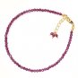 Ruby Round 2-2.5mm Faceted beads adjustable stacking bracelet | STK-5365