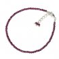 Ruby Round 2-2.5mm Faceted beads adjustable stacking bracelet | STK-5368