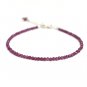 Ruby Round 2-2.5mm Faceted beads adjustable stacking bracelet | STK-5368