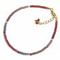 Sapphire Round 3mm Faceted beads adjustable stacking bracelet | STK-5397