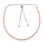 Sunstone Round 3mm Faceted beads adjustable stacking bracelet | STK-5486