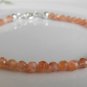 Sunstone Round 4mm Faceted beads adjustable stacking bracelet | STK-5488
