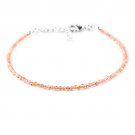 Sunstone Round 3mm Faceted beads adjustable stacking bracelet | STK-5489