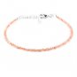 Sunstone Round 3mm Faceted beads adjustable stacking bracelet | STK-5489
