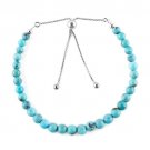 Turquoise Round 4mm Smooth beads adjustable stacking bracelet | STK-5559