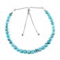 Turquoise Round 4mm Smooth beads adjustable stacking bracelet | STK-5559