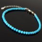 Turquoise Round 4mm Smooth beads adjustable stacking bracelet | STK-5578