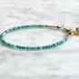 Amazonite Round 2mm Faceted beads adjustable stacking bracelet | STK-0060