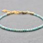 Amazonite Round 3mm Faceted beads adjustable stacking bracelet | STK-0088