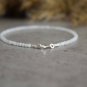 Amazonite Round 2mm Faceted beads adjustable stacking bracelet | STK-0091