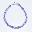 Amethyst Oval 4X6mm Faceted beads adjustable stacking bracelet | STK-0190