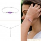 Amethyst Fancy 2-4mm Smooth beads adjustable stacking bracelet | STK-0193