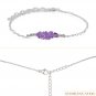 Amethyst Fancy 2-4mm Smooth beads adjustable stacking bracelet | STK-0193
