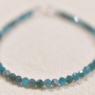 Apatite Round 4.5mm Faceted beads adjustable stacking bracelet | STK-0584