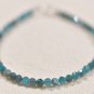 Apatite Round 4.5mm Faceted beads adjustable stacking bracelet | STK-0584
