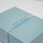 Aquamarine Round 6mm Smooth beads adjustable stacking bracelet | STK-0748