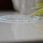 Aquamarine Round 2mm Smooth beads adjustable stacking bracelet | STK-0774