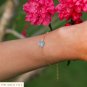 Aquamarine Fancy 8mm Smooth beads adjustable stacking bracelet | STK-0784