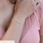 Aquamarine Round 3mm Smooth beads adjustable stacking bracelet | STK-0787