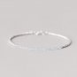 Aquamarine Round 2mm Smooth beads adjustable stacking bracelet | STK-0837