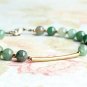 Aventurine Round 6mm Smooth beads adjustable stacking bracelet | STK-0977