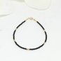 Black Onyx Round 2mm Smooth beads adjustable stacking bracelet | STK-1088