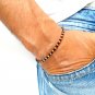 Black Onyx Round 2mm Smooth beads adjustable stacking bracelet | STK-1091