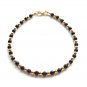 Black Onyx Round 2mm Smooth beads adjustable stacking bracelet | STK-1091