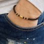 Black Onyx Round 4mm Smooth beads adjustable stacking bracelet | STK-1093