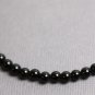 Black Onyx Round 4mm Smooth beads adjustable stacking bracelet | STK-1102