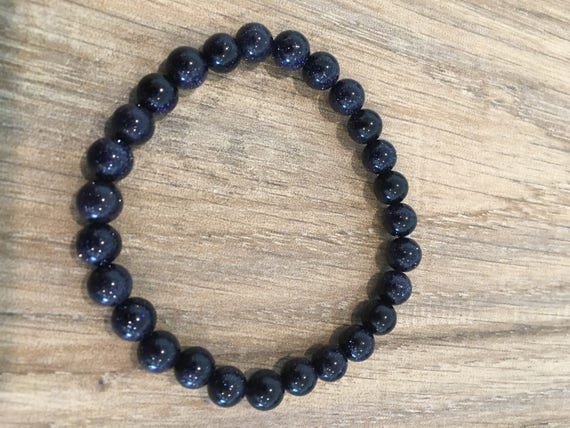 Black Onyx Round 3mm Smooth beads adjustable stacking bracelet | STK-1109