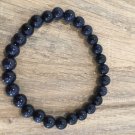 Black Onyx Round 3mm Smooth beads adjustable stacking bracelet | STK-1109