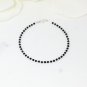 Black Onyx Round 2mm Smooth beads adjustable stacking bracelet | STK-1116