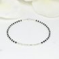 Black Onyx Round 2mm Smooth beads adjustable stacking bracelet | STK-1117