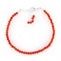 Carnelian Round 3mm Faceted beads adjustable stacking bracelet | STK-1826