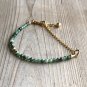 Emerald Round 3.5mm Faceted beads adjustable stacking bracelet | STK-2426