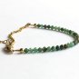 Emerald Round 3.5mm Faceted beads adjustable stacking bracelet | STK-2426