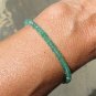 Emerald Rondelle 3mm Smooth beads adjustable stacking bracelet | STK-2466
