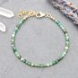 Emerald Round 3.5mm Faceted beads adjustable stacking bracelet | STK-2473