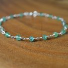 Emerald Round 3.5mm Faceted beads adjustable stacking bracelet | STK-2513