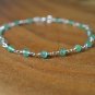 Emerald Round 3.5mm Faceted beads adjustable stacking bracelet | STK-2513