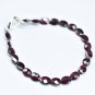 Garnet Oval 5X6.5mm Faceted beads adjustable stacking bracelet | STK-3060
